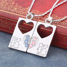Lovers' Necklace Gifts for Women Men Best Friend Cross Heart Necklaces & Pendants Bijoux Femme 2024 - buy cheap