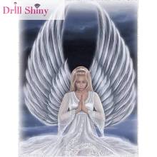 Drill Shiny 5D Diy Diamond Painting Angel Full Drill Mosaic Square Resin Pasted Embroidery Cross Stitch Kits Home Decor Crafts 2024 - buy cheap