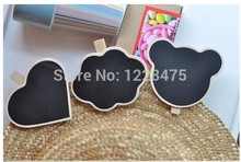 1PC/Lot Funny shaped Small Wooden Blackboard Clip  Chalkboard wood pegs Special Party Decor Cute Message board for home 2024 - buy cheap