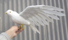 Lovely brinquedo de simulação pombos brancos de polietileno & peles asas de gaivota dom boneca de cerca de 48x30 cm 1229 2024 - compre barato