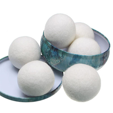 Bolas de secador de lana reutilizables, Bolas de secado suavizante Natural, Kit de lavado blanco seco, 6 unids/lote 2024 - compra barato