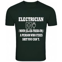 Funny Electrician Slogan Mens T-Shirts Fashion 2019 Casual Slim Fit Brand Clothes Cool Tees 2024 - buy cheap