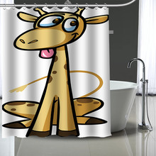 Custom giraffe art Pattern Decor Curtains Polyester Bathroom Waterproof Shower Curtain With Plastic Hooks More Size 2024 - buy cheap