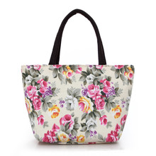 2021 Mini Waterproof Women Handbag Canvas Portable Flower Print Shoulder Bags Female Travel Shopping Bags Mummy Tote Beach Bag 2024 - buy cheap