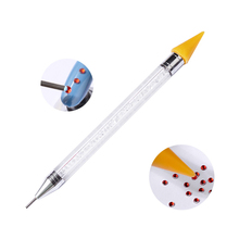 Dual-ended Nail Dotting Pen Crystal Beads Handle Rhinestone Studs Picker Wax Pencil Manicure Nail Art Tool 2024 - buy cheap