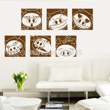 [Fundecor] DIY cute pig face wall sticker homeliving room office decoration wall paper mural vinilos decorativos pared 2024 - buy cheap