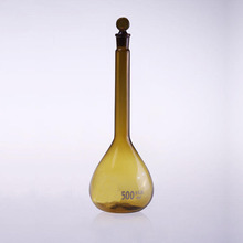 Botella de vidrio marrón volumétrica, matraz de borosilicato alto, botella cuantitativa 2024 - compra barato