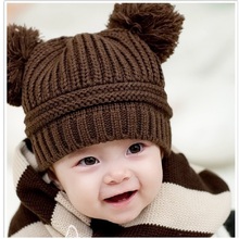 Gorros de ganchillo sólidos para bebé, boinas de calavera para niño, gorro de punto para niños, gorros de invierno para bebé, gorros para bebé 2024 - compra barato