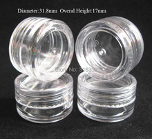 100 x 5g Empty clear PS Plastic Cosmetic Jar Pot used as promotion cream glitters sample packaging 5cc Cosmetic Containers 2024 - buy cheap