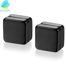 Boniskiss Black High Quality Magnetic Square Stud Earrings For Men Stainless Steel Magnet Earrings Jewelry For Men And Women 2024 - buy cheap