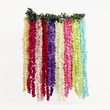 Decoração de buquê de flores artificiais em seda, elegante, videira, rotim, guirlanda, ornamento para casa, 120 cm 2024 - compre barato