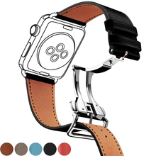 Ремешок из натуральной кожи для apple watch band 44 мм 40 мм 42 мм 38 мм iwatch apple watch 6/SE/5/4/3/2/SE 2024 - купить недорого
