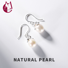 Natural freshwater pearl Dangle Earring 100% 925 Sterling Silver Jewelry Women Drop Wedding Earring bohemian Jewelry 2019 New E9 2024 - buy cheap