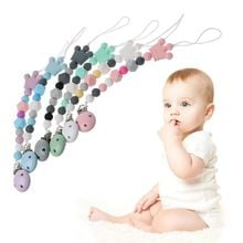 Baby Dummy Chain Silicone Pacifier Clips Bead Dummy Clip Infant Handmade Newborn Teether Toy Pacifiers Leashes 2024 - buy cheap