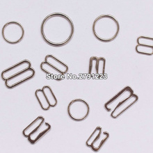 Free shipping 105 pcs / lot Silver/Gold bra rings sliders hooks adjuster 6mm/8mm/10mm/12mm/15mm/18mm/20mm 2024 - buy cheap