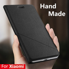 Кожаный чехол ручной работы для Xiaomi Redmi Note 4 и Redmi Note 4x, модный флип-чехол из ПУ с подставкой и слотом для карт 2024 - купить недорого