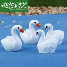 Microadornos para paisajismo en miniatura, decoración de resina de pato Cisne, regalo creativo, suministros para jardín de hadas 2024 - compra barato