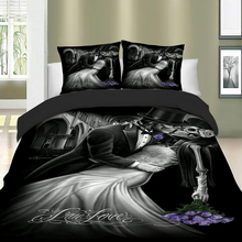 3D Marriage Skull Duvet Cover Twin Full Queen Super King Bedding Set Single Double Size Quilt Cover Pillow Cases Bedclothes 2024 - buy cheap