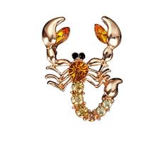 Women Fashion Animal Brooch Scorpion Crystal Rhinestone Breastpin Jewelry Accessory 2024 - buy cheap