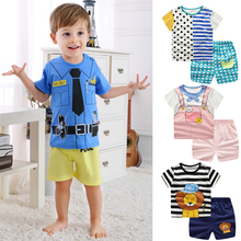Summer children clothing sets cartoon toddler girls clothing sets top+pant 2Pcs/sets kids casual boys clothes sport suits DS19 2024 - buy cheap
