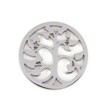 Vinnie-joyería de diseño de acero inoxidable, colgante con forma de moneda, árbol hueco de 33mm 2024 - compra barato