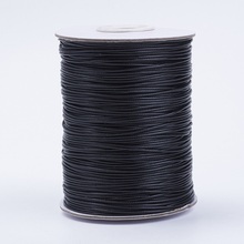 Cordón de poliéster encerado para fabricación de joyas, cuerda de 1mm, rollo de 185 yardas, color negro, gris, naranja, rojo y rosa 2024 - compra barato