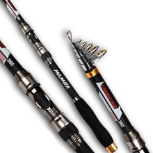 MANBA CARBON FIBER ROD Best Quality Telescopic spinning rods fishing Carbon Fiber Fast Crap  2.1m / 2.4m / 2.7m/3.0m//3.6m 2024 - buy cheap