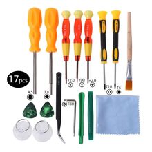 Kit de ferramentas para reparo 17 em 1, para nintendo switch wii, nes, snes, ds lite, gba, gamecube 3ds, ferramenta de segurança completa 2024 - compre barato