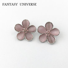 FANTASY UNIVERSE Hermione Stud Earrings Little Peach Blossom High Quality Kawaii Pink Petals For Girls Kids Christmas Gift 2024 - buy cheap
