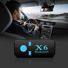 X6 receptor de áudio automotivo bluetooth, 3.5mm, receptor de áudio sem fio muisc para alto-falantes de carro, fones de ouvido, aux, adaptador bluetooth, viva-voz 2024 - compre barato