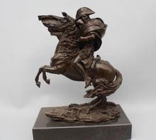 12" Western classic Pure Copper Rome chevalier warrior Ride Horses Statue 2024 - buy cheap