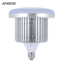 Andoer-luz para estúdio fotográfico, lâmpada led de 135w, 132 grânulos, 5500k, e27, iluminação fotográfica 2024 - compre barato