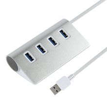 4 Port USB 3.0 Hub Splitter Aluminum Adapter High Speed For PC Laptop Mac 2024 - buy cheap
