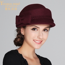 Charles perra chapéus femininos moda outono inverno chapéu elegante boina de lã mantenha o calor estilo inglaterra 5705 2024 - compre barato