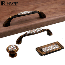 Runbaef-puxadores de cerâmica, para gavetas, antiguidades, chaves, vintage, para armários e móveis 2024 - compre barato