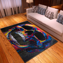 Alfombra de calavera y esqueleto 3D para sala de estar, dormitorio, comedor, salón, sofá, cortina, alfombrilla grande decorativa para el hogar 2024 - compra barato