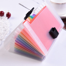 Cute Rainbow Color 13 Grids A6 Document Bag PVC Bill Receipt Bag Wallet Pouch Folder Organizer Purse Holder Office School Supply 2024 - buy cheap