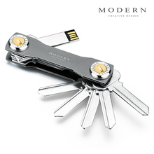 Современный брендовый новый алюминиевый держатель для ключей для мужчин и женщин, органайзер для ключей, брелок для ключей DIY, Умный кошелек для ключей 2024 - купить недорого