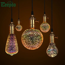 3D Firework Light Bulb E27 Decorative Edison Led Bulb Lamp Colorful Bombillas Retro Glass Party Light Christmas Decoration Bulbs 2024 - buy cheap