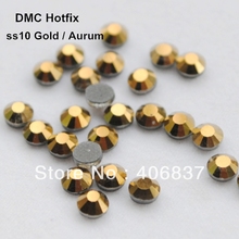 Free Shipping! 1440pcs/Lot, ss10 (2.7-2.9mm) High Quality DMC Gold Iron On Rhinestones / Hot fix Rhinestones 2024 - buy cheap