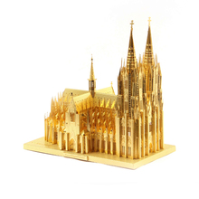 Microworld 3D metal puzzle The Cologne Cathedral Model DIY Laser Cut Jigsaw Model For Adult Educational Toys Desktop decoration 2024 - buy cheap