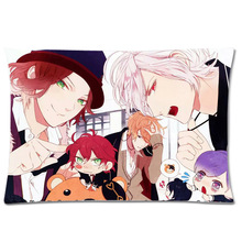 Funda de almohada de Anime Diabolik Lovers, cubierta de funda de almohada, tamaño: 30 "x 20", dos impresiones laterales 2024 - compra barato