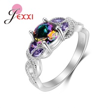 Nuevo anillo de Plata de Ley 925 de moda, joyería con anillos de cristal de África únicos para mujeres, joyería de compromiso de boda al por mayor 2024 - compra barato