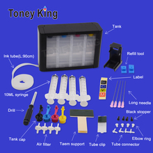 Toney-tanque de tinta King Ciss, sistema continuo de impresión con tubo de tinta para HP 121, 121XL, 122, 122XL, 123, 123XL, 301, 301XL, 302, 302XL, 304XL 2024 - compra barato