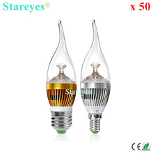 Free shipping 50 pcs Dimmable 3W 4W 5W E14 E27 LED flame Candle Bulb droplight Light Ceiling chandelier lamp spotlight light 2024 - buy cheap