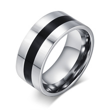 316L Высокое качество для мужчин эпоксидный Титан Нержавеющая кольцо парные кольца для влюбленных для женщин мужчин серебро Винтаж классные кольца 2024 - купить недорого
