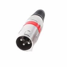 10 шт. красный 3 pin XLR аудио кабель Разъем MIC штекер 2024 - купить недорого