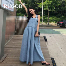 Платье RUGOD женское, на бретельках, из джинсовой ткани 2024 - купить недорого