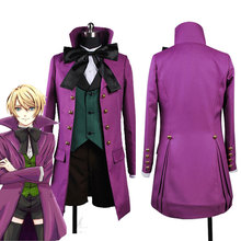 Anime Black Butler 2 II Alois Trancy Cosplay Costume Purple Coat Uniform Halloween Cosplay Costumes 2024 - buy cheap