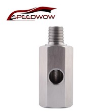 SPEEDWOW-Sensor de presión de aceite NPT hembra a M10X1, adaptador métrico, medidor de línea de alimentación Turbo, acero inoxidable, 1/8" 2024 - compra barato